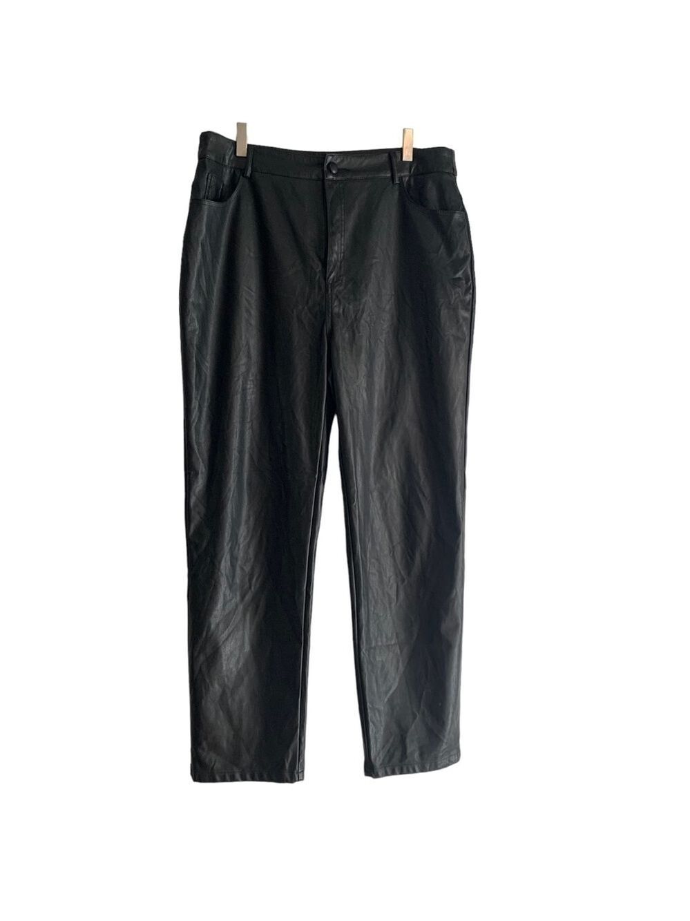 Faux Leather 5 Pocket Jean Style Pants
